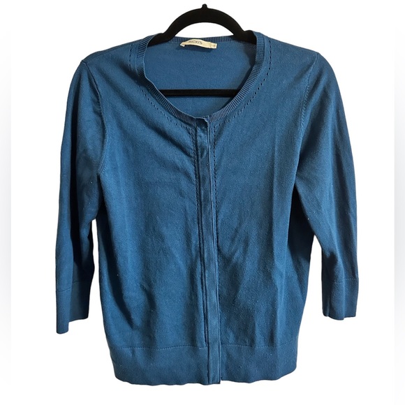 Ricki's Sweaters - Dressy Rich Teal 3/4 Sleeve Cardigan